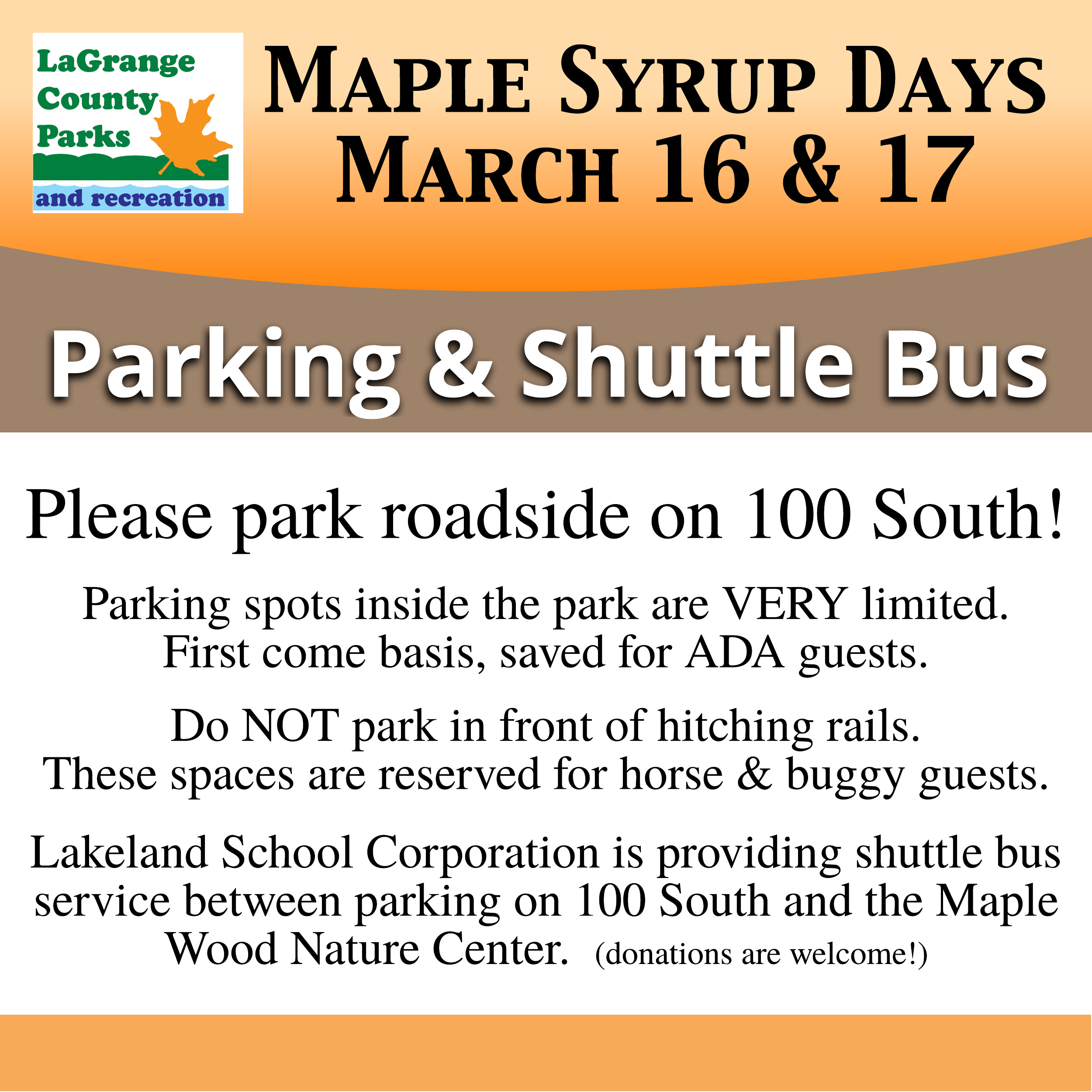 Maple Syrup Days / LaGrange County, Indiana